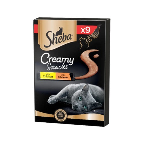 Sheba Snack Gatto Creamy Snack Pollo e Formaggio 9X12GR Sheba Snack Gatto Creamy Snack Pollo e Formaggio 9X12GR